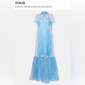 STAUD Calluna Dress XS Blue Rose